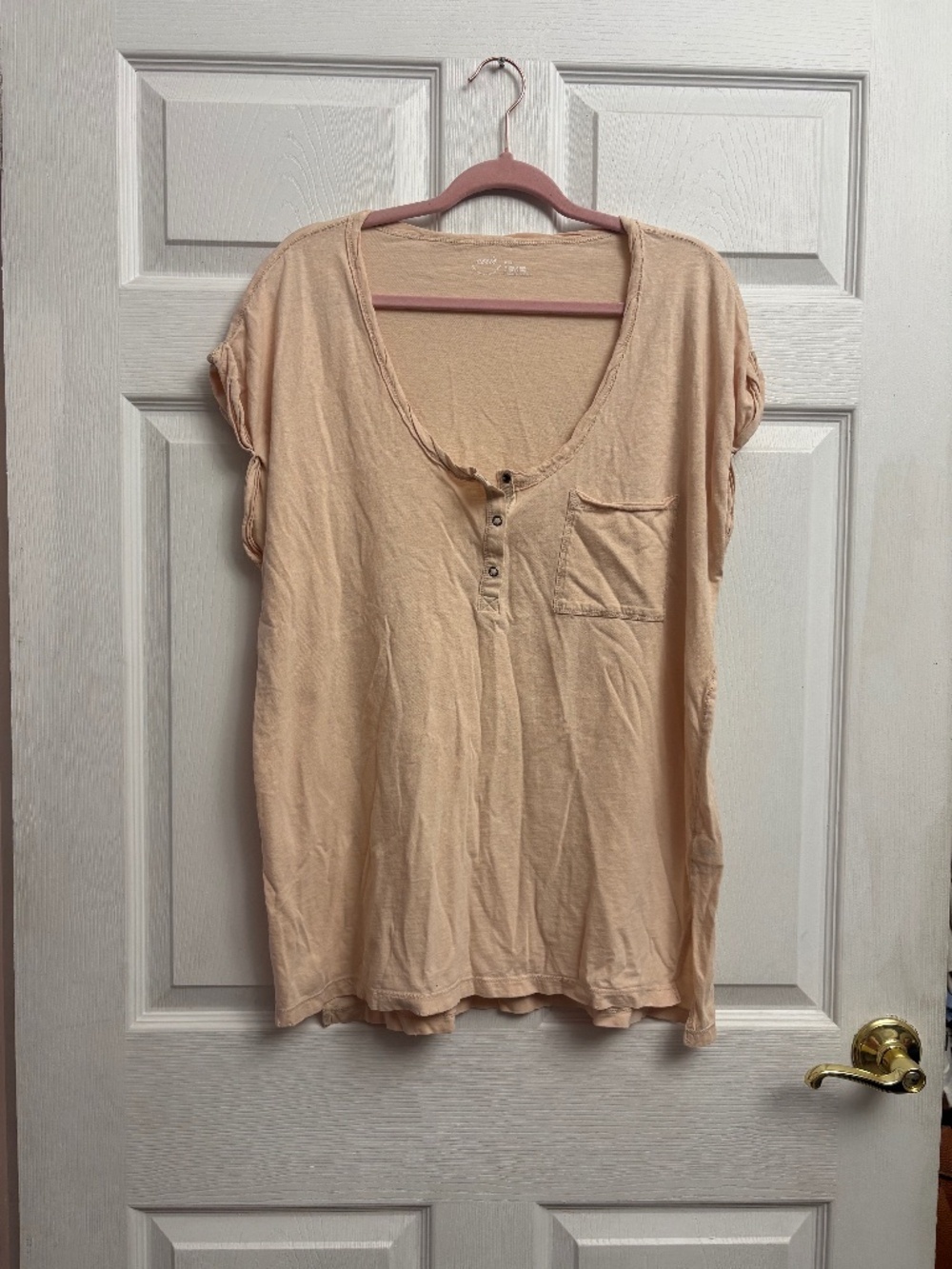 Aerie Peach Oversized Short Sleeve T-Shirt